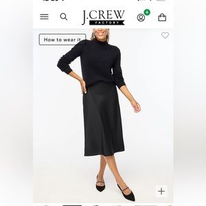 J Crew Factory Satin Skirt XS